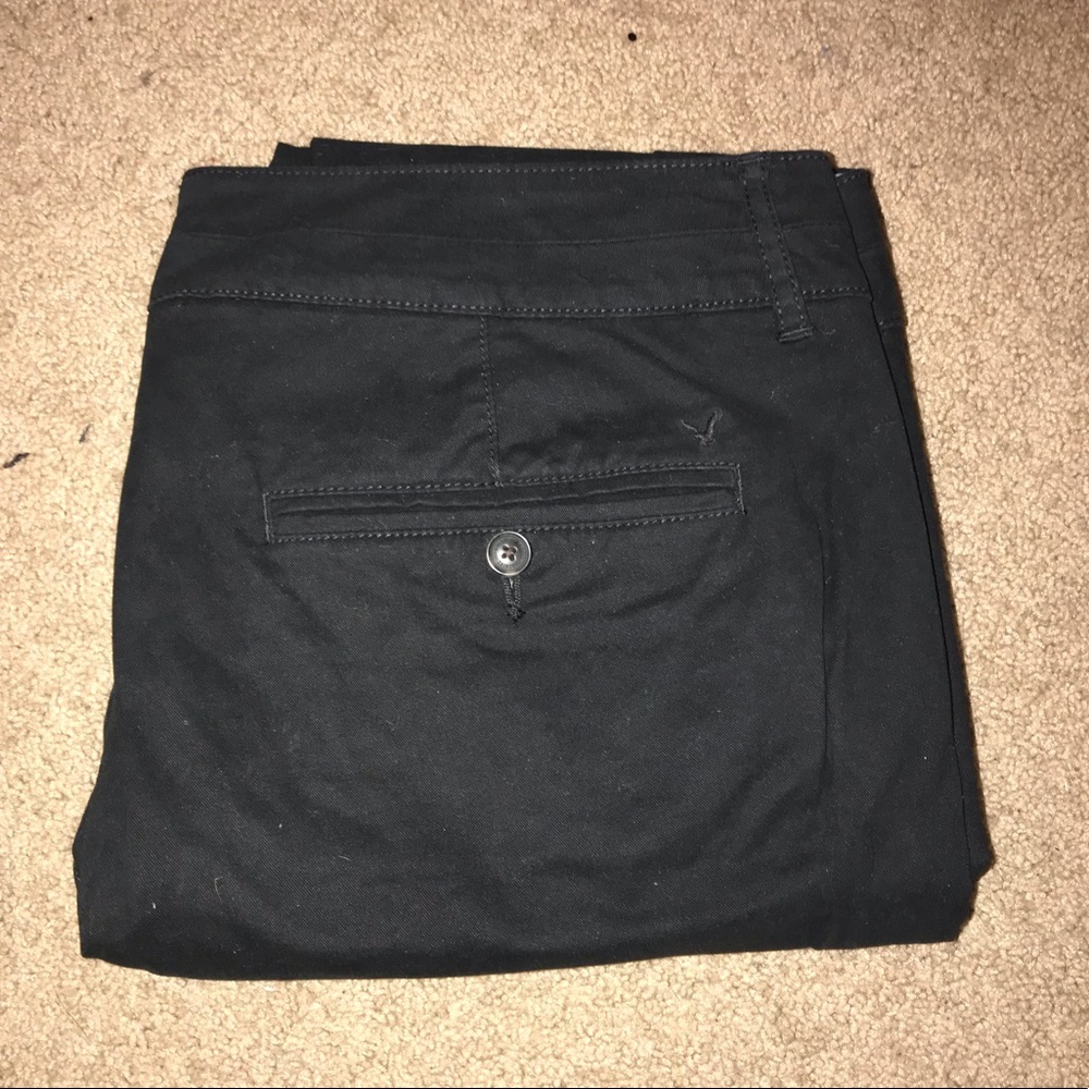 AEO | straight leg black dress pants